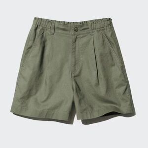Uniqlo Linen Cotton Shorts NWT Soze Small Olive Gorpcore Granola Girl Green